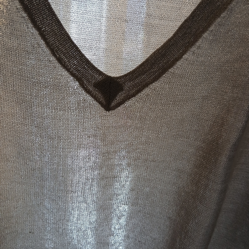 Pezerico Gray V-Neck Sweater - Picture 10 of 10